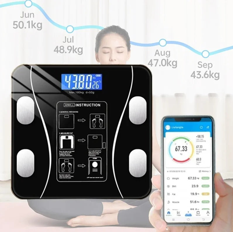 Balanza Inteligente Bluetooth con Análisis Corporal Completo