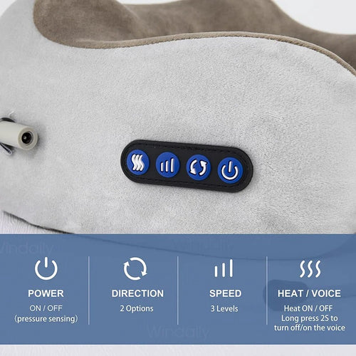 Masajeador Cervical Inteligente con Calor Terapéutico USB