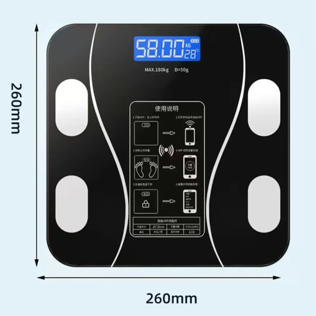 Balanza Inteligente Bluetooth con Análisis Corporal Completo