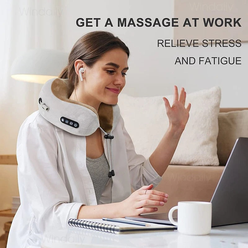 Masajeador Cervical Inteligente con Calor Terapéutico USB